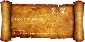 Kurcz Mónika névjegykártya